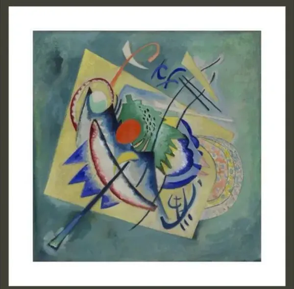 Red Oval by Vassily Kandinsky Framed Print - 1000Museums - Black