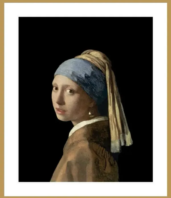 Girl with a Pearl Earring by Johannes Vermeer Framed Print