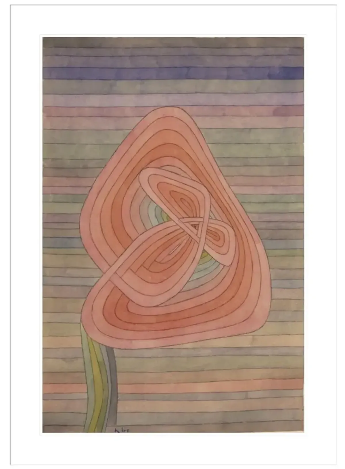 Lonely Flower by Paul Klee Framed Print