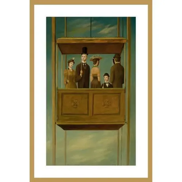 The Lift by Philip C. Curtis Framed Print - 1000Museums - Gold