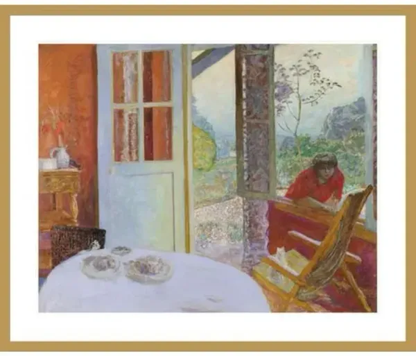 Dining Room in the Country by Pierre Bonnard Framed Print - 1000Museums - Gold