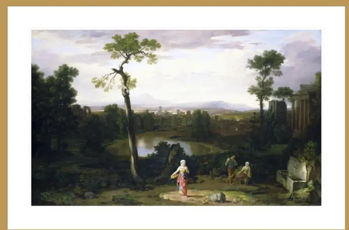 Italian Landscape by Washington Allston Framed Print