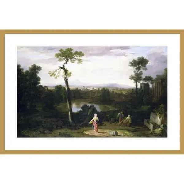 Italian Landscape by Washington Allston Framed Print - 1000Museums - Gold