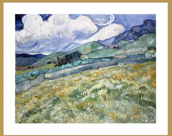 Landscape from Saint-Rémy by Vincent van Gogh Framed Print