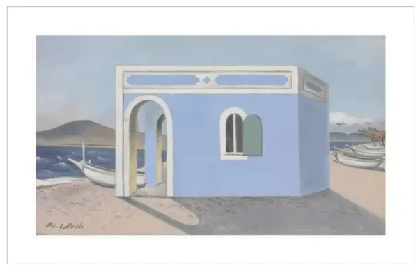 Blue House on the Shore by Paul Nash Framed Print