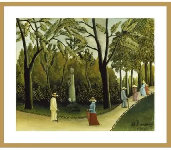 The Monument to Chopin in the Luxembourg Gardens by Henri Rousseau Print - 1000Museums - Gold