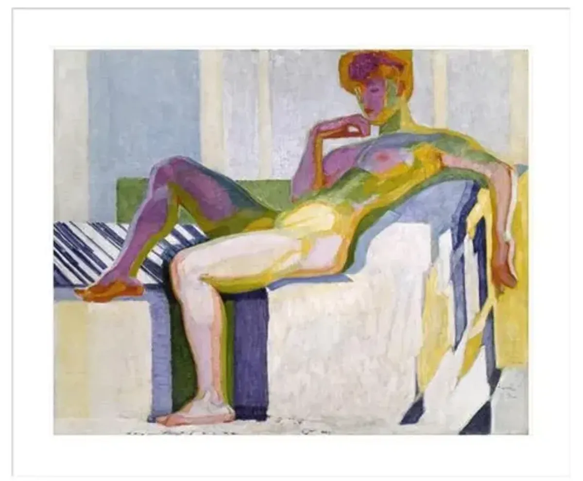 Planes by Colors Large Nude by František Kupka Framed Print - 1000Museums - White