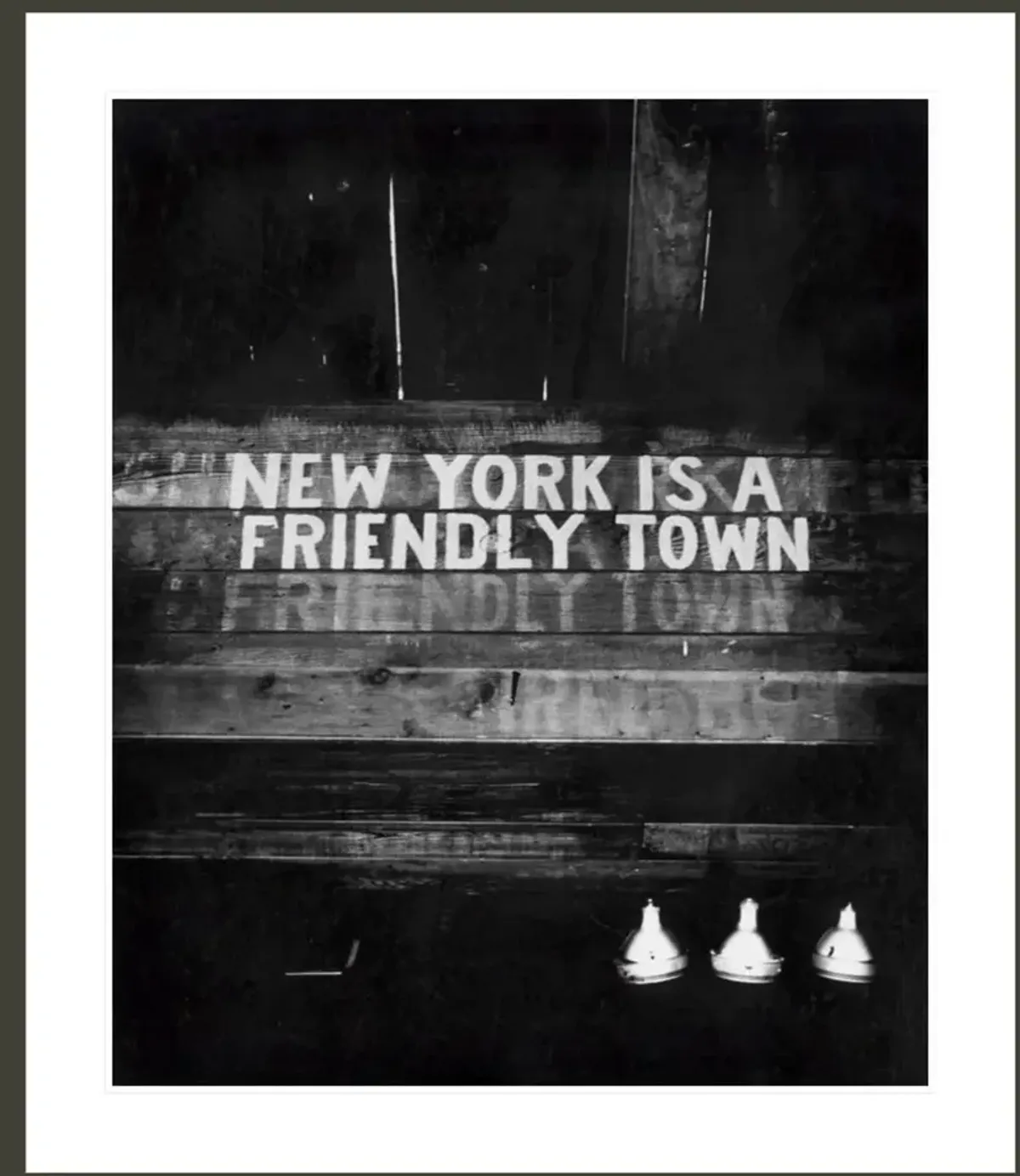 [New York Is a Friendly Town] by Weegee Framed Print