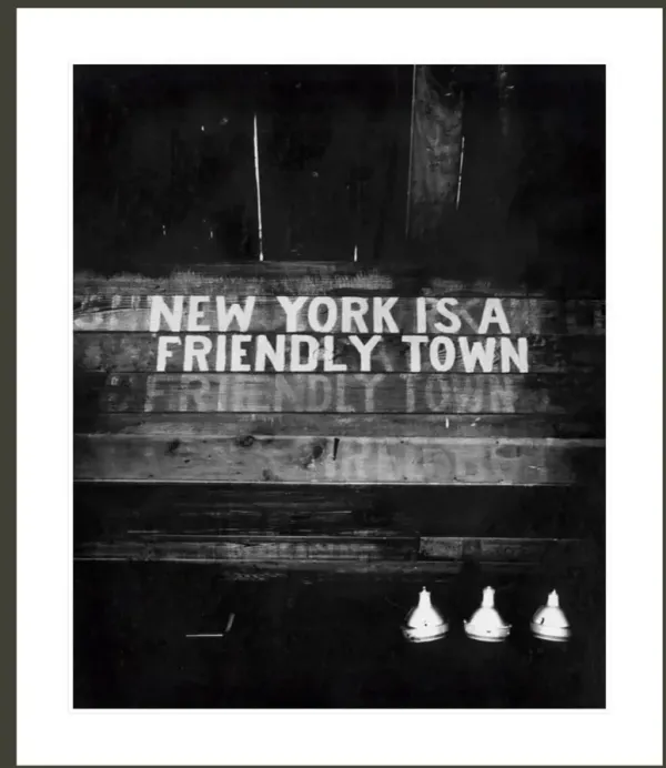 [New York Is a Friendly Town] by Weegee Framed Print