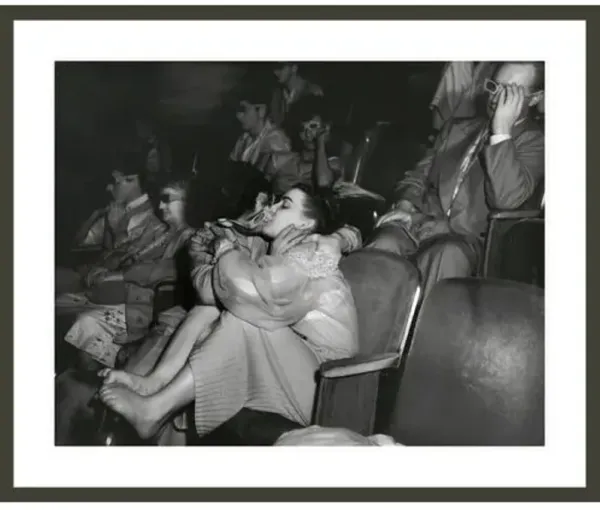 [Lovers at the Palace Theater] by Weegee Framed Print - 1000Museums - Black