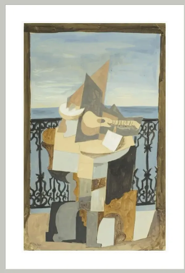 Still Life on a Pedestal Table in Front of a Window by Pablo Picasso Print