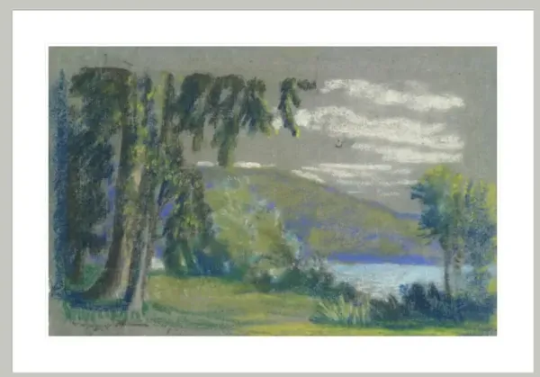 Landscape from A.B. Davies book edition #3/50 by Arthur Bowen Davies Print