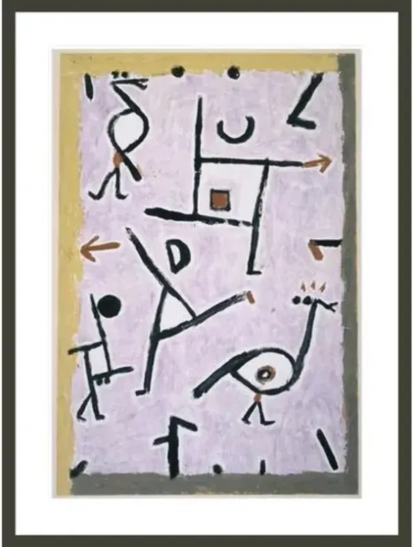 Nach Rechts Nach Links by Paul Klee Framed Print - 1000Museums - Black