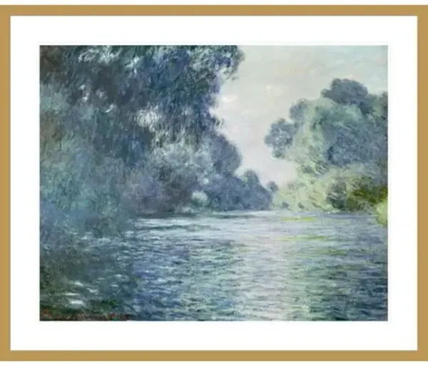 Branch of the Seine near Giverny by Claude Monet Print - 1000Museums - Gold