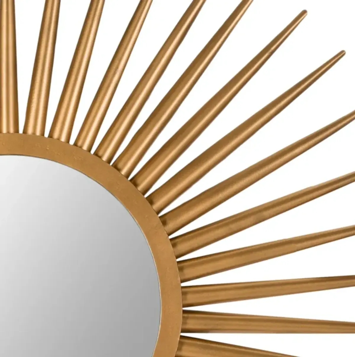 Kaeleen Iron Sunburst Wall Mirror, Gold