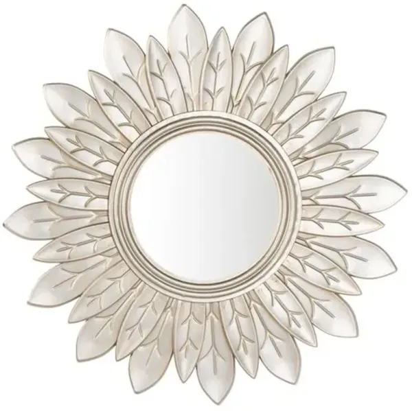 Lyrisca Floral Sunburst Wall Mirror - Champagne