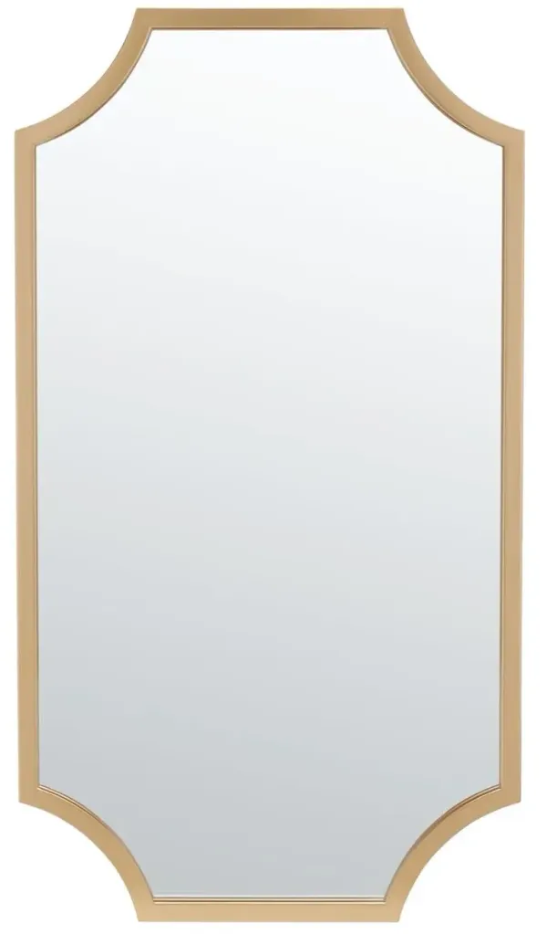 Zerayn Iron Wall Mirror, Brass