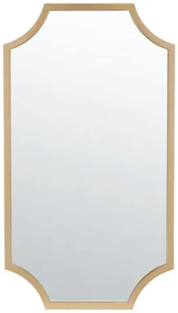 Zerayn Iron Wall Mirror - Brass