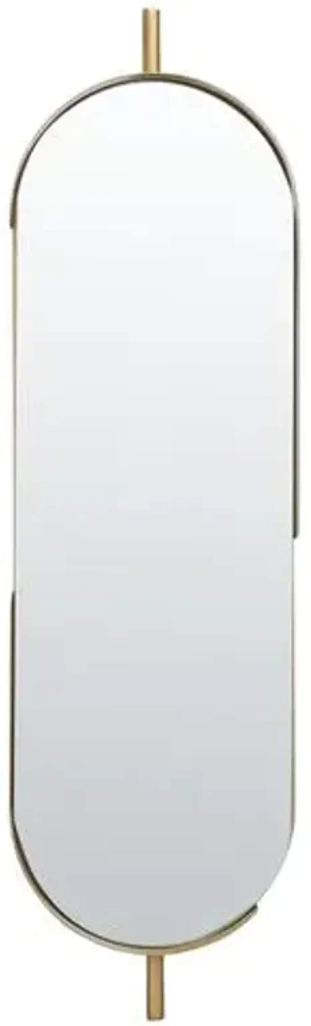 Zonie Oval Iron Wall Mirror - Brass