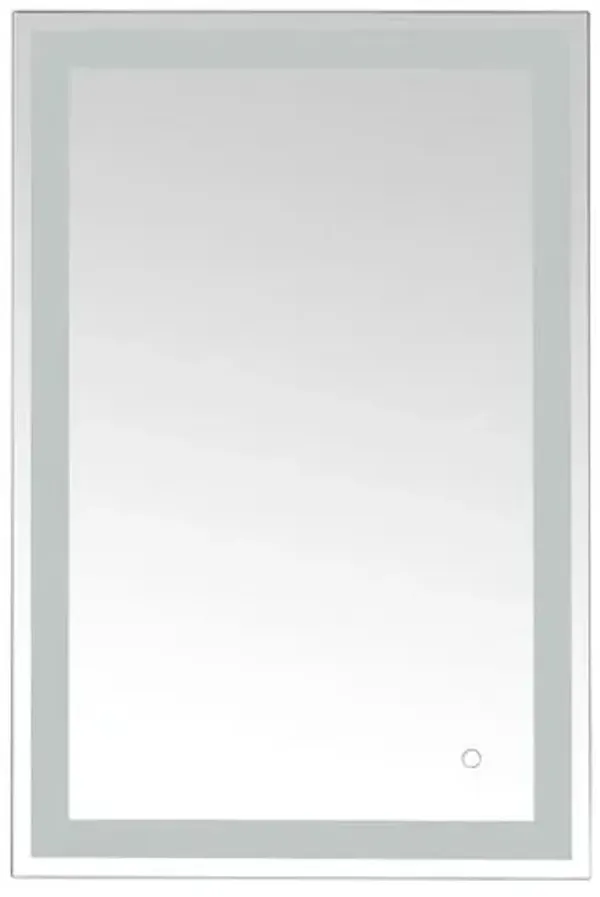 Myric Illuminated LED Wall Mirror - Silver/White