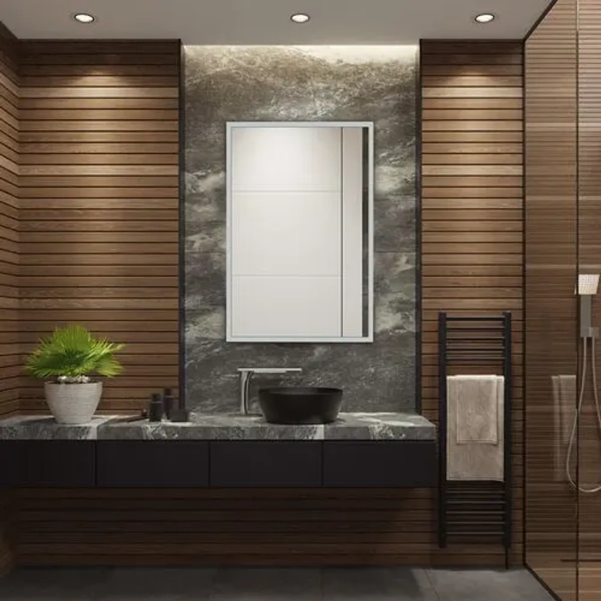Oshanna Illuminated LED Wall Mirror - Silver/White