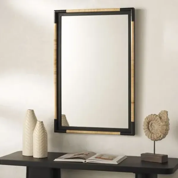 Caelyn Rope Wall Mirror - Natural/Black