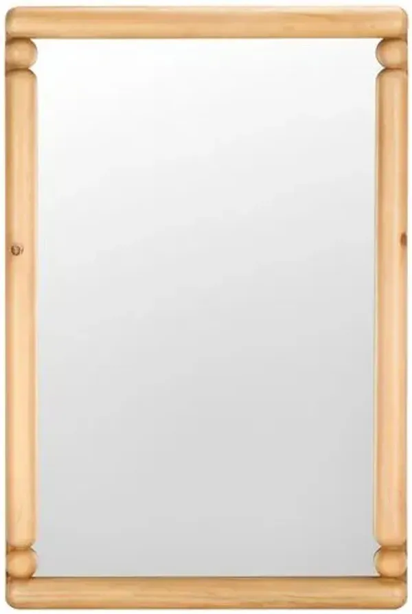 Oshenis Pine Wall Mirror - Beige