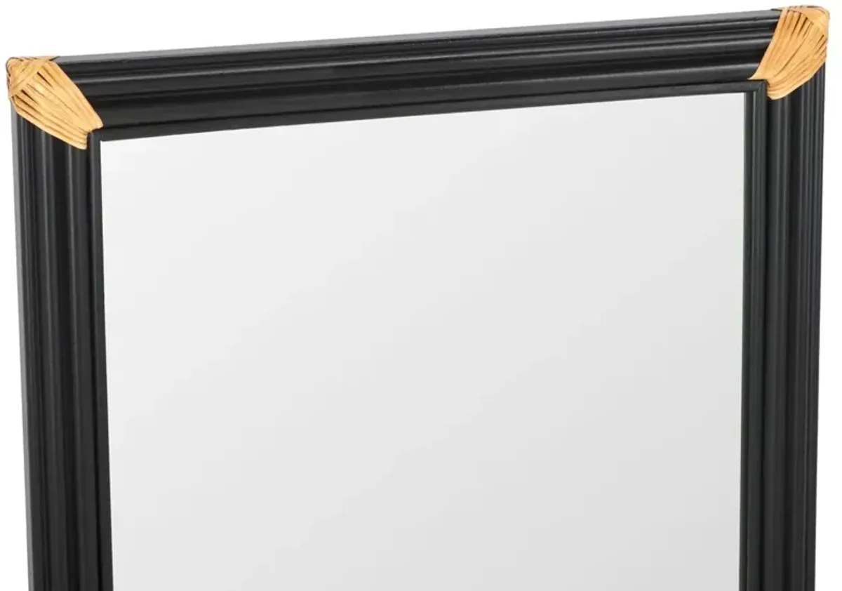 Evaryn Wall Mirror, Natural/Black