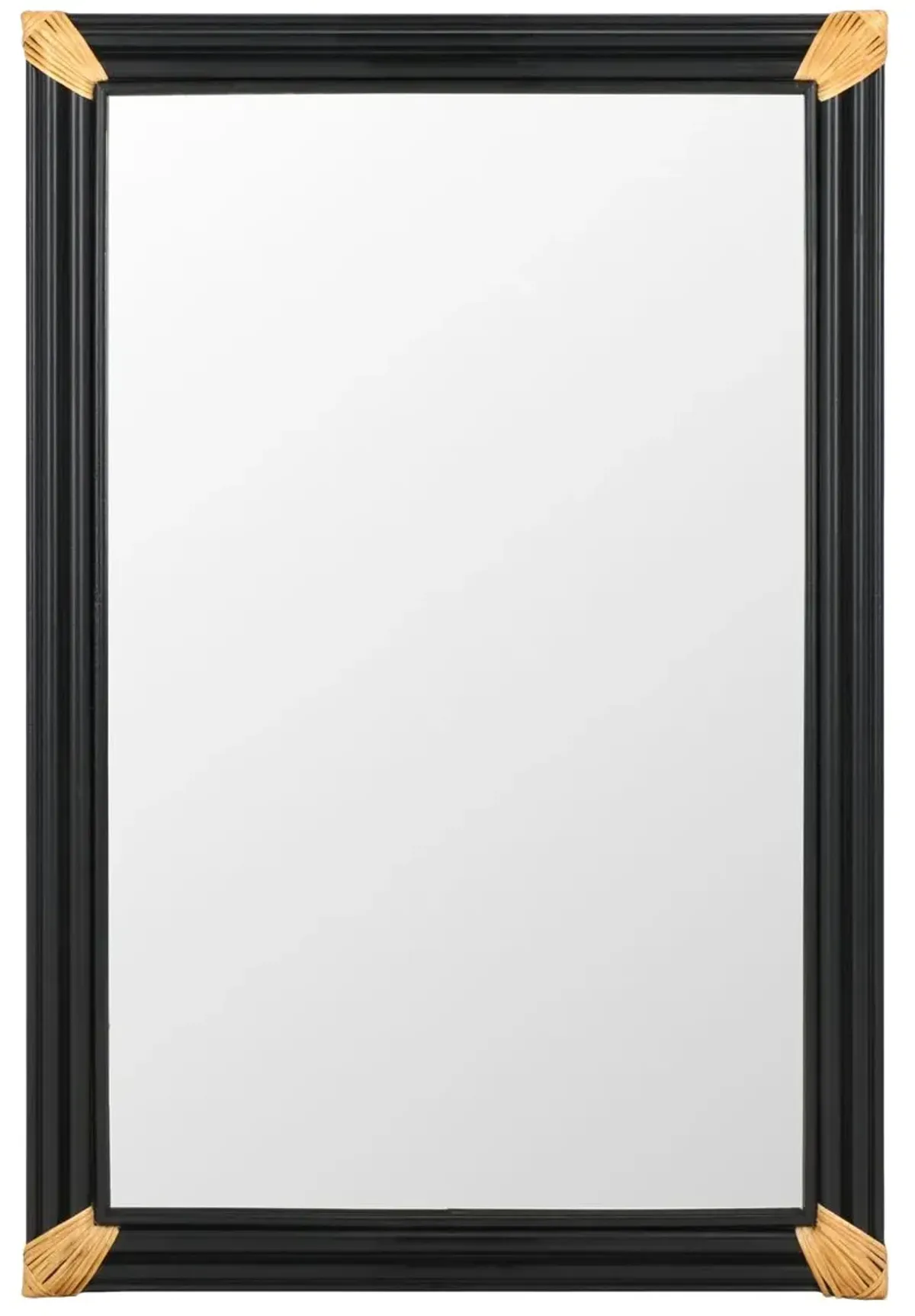 Evaryn Wall Mirror, Natural/Black