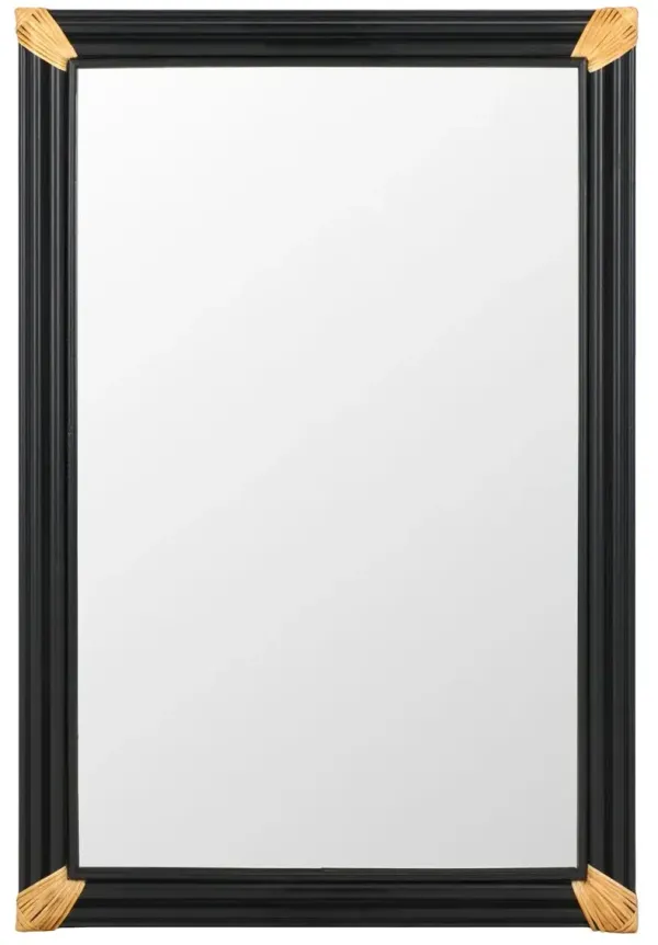 Evaryn Wall Mirror, Natural/Black