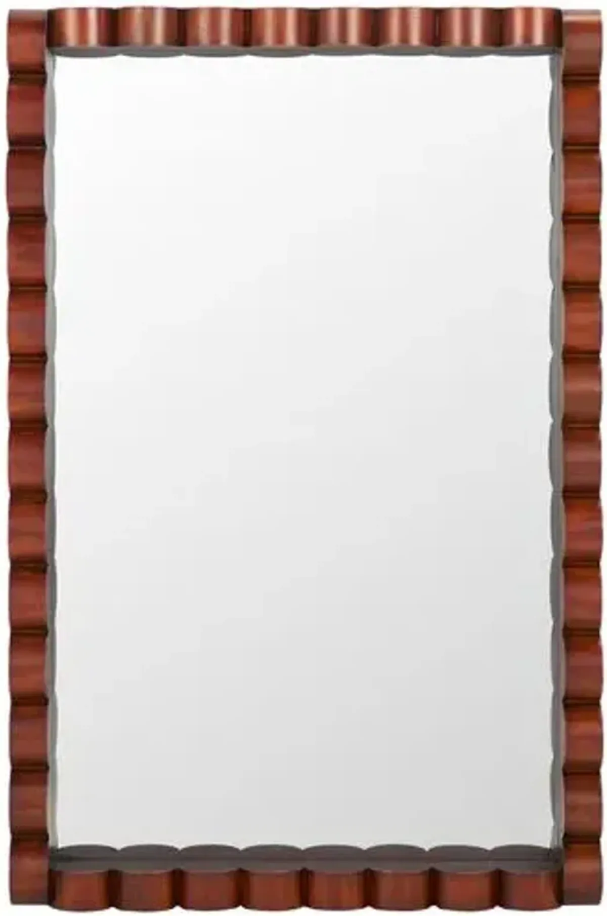 Ceydor Pine Wall Mirror - Walnut