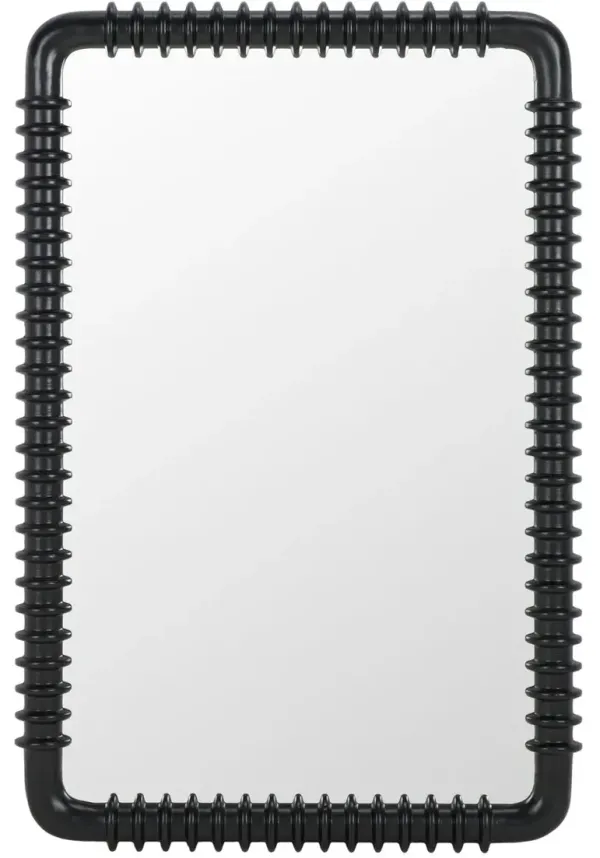 Elaraen Pine Wall Mirror, Black