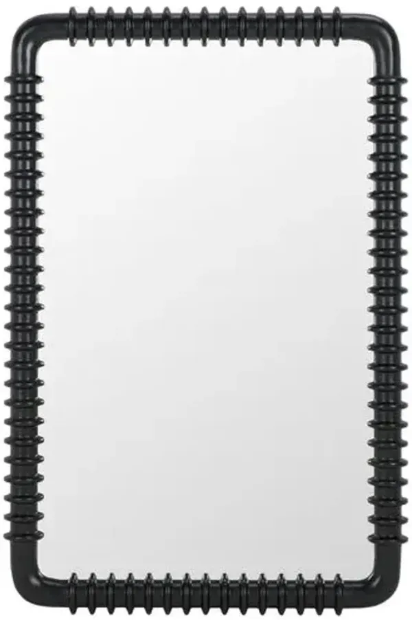 Elaraen Pine Wall Mirror - Black