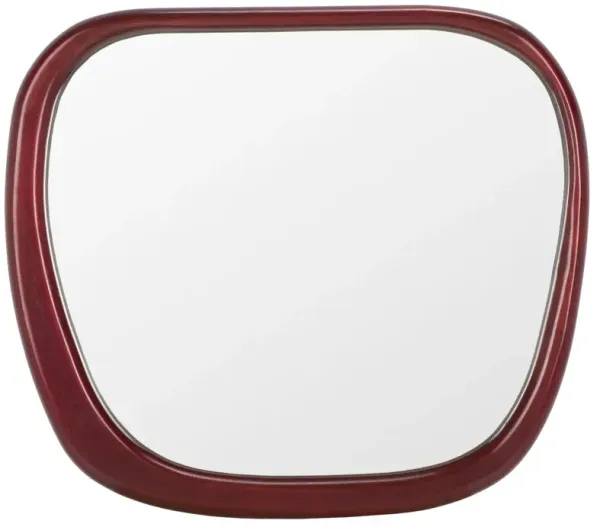 Brynnlie Rounded Pine Wall Mirror, Walnut