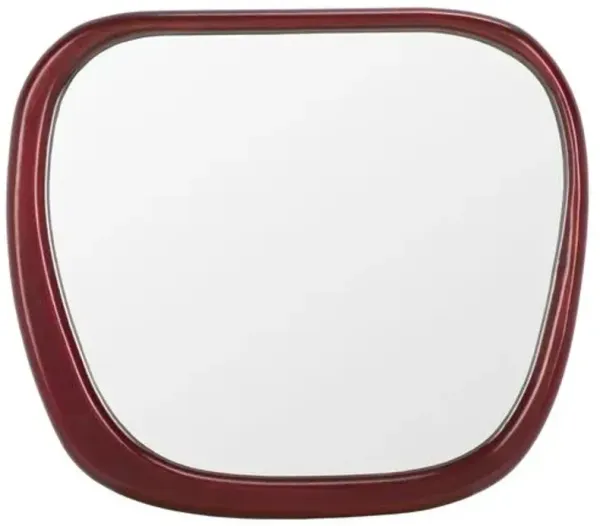 Brynnlie Rounded Pine Wall Mirror - Walnut