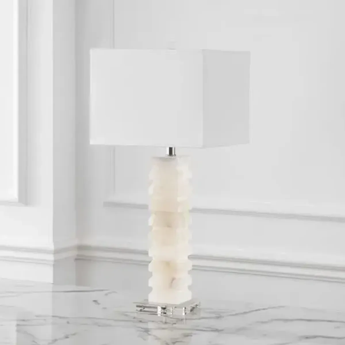 Adricson Alabaster Table Lamp - White
