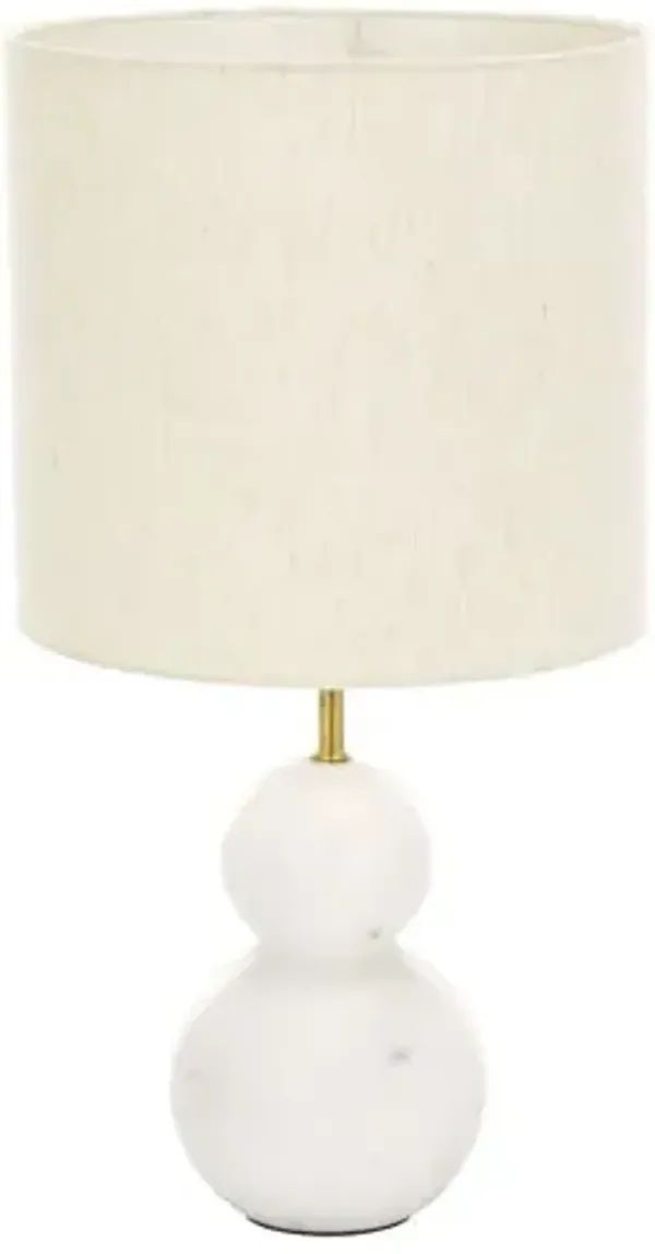 Sylla Marble Table Lamp - White