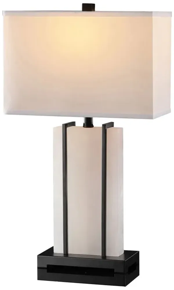 Lyricen Alabaster Table Lamp - Black/White