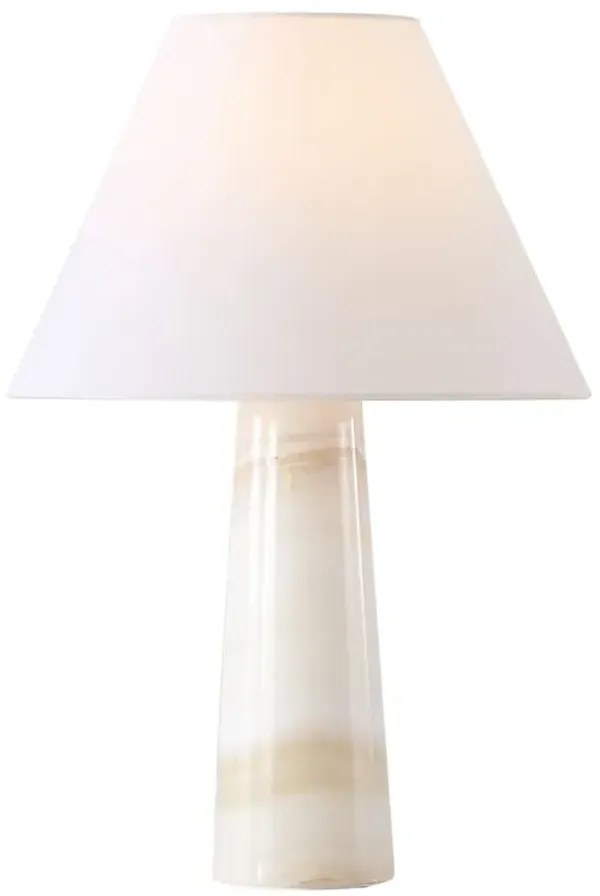 Isoldir Jade Stone Table Lamp - Off White