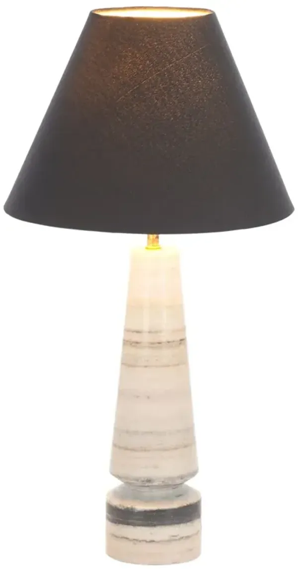 Nyra Marble Table Lamp - Off-White/Black