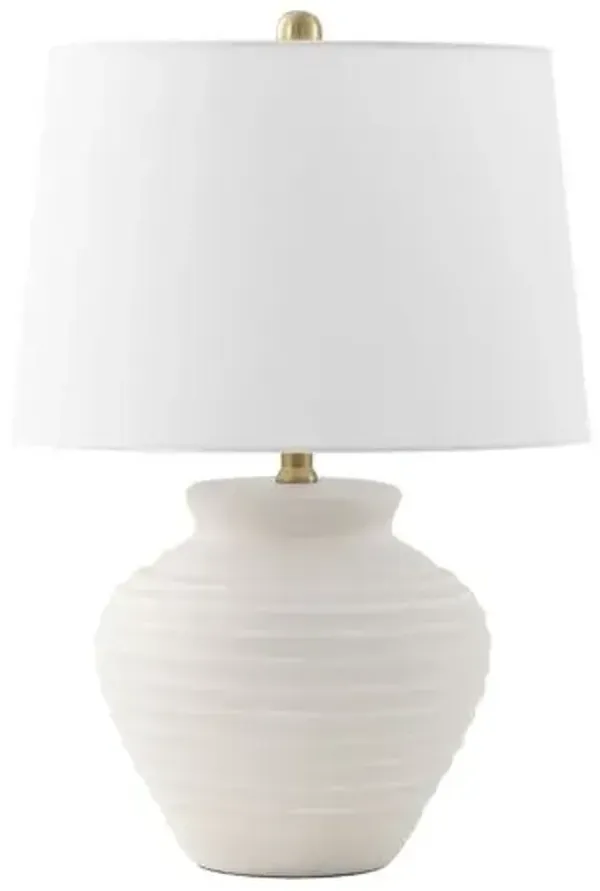 Thiel Ceramic Table Lamp - White