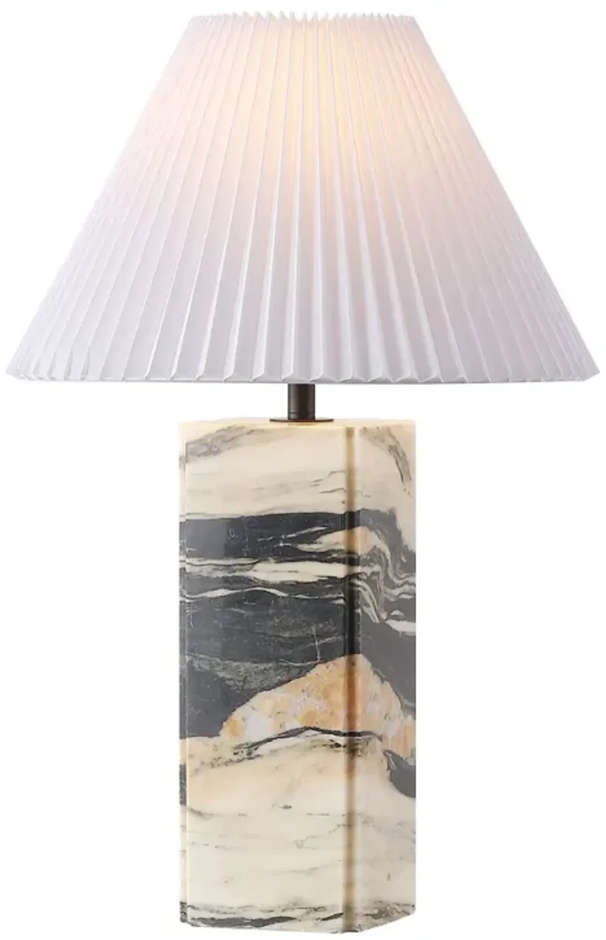 Lazelor Marble Table Lamp - Brown