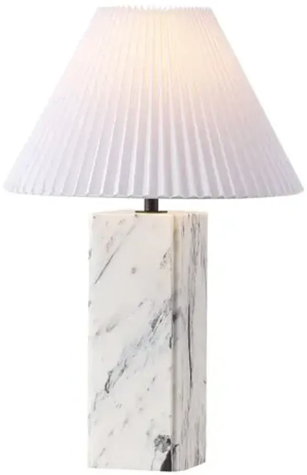 Lazelor Marble Table Lamp - White
