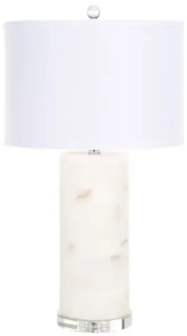 Zerra Alabaster Table Lamp - White
