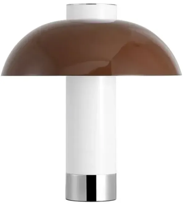 Zylah Table/Desk Lamp - Coffee/White - Brown