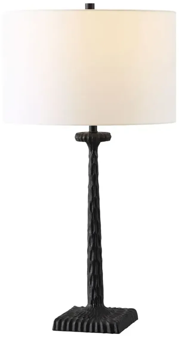 Teira Textured Iron Table Lamp - Black