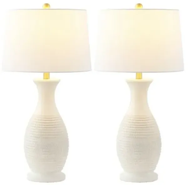 Set of 2 Ulyssis Table Lamps - White