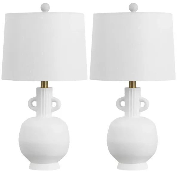 Set of 2 Keanna Table Lamps - White