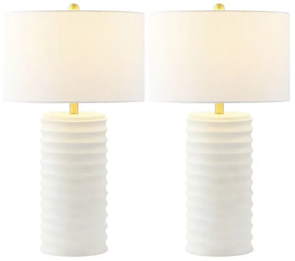 Set of 2 Marsha Table Lamps - White