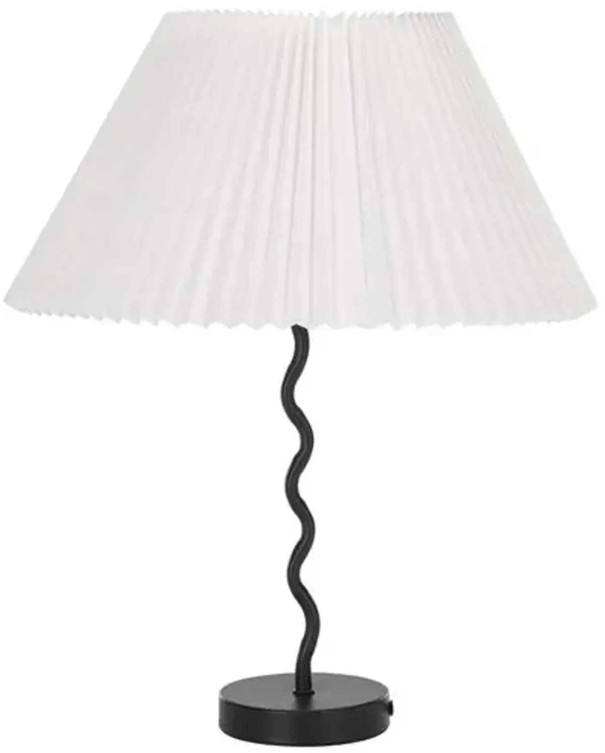 Rianne Wavy Table Lamp - Black